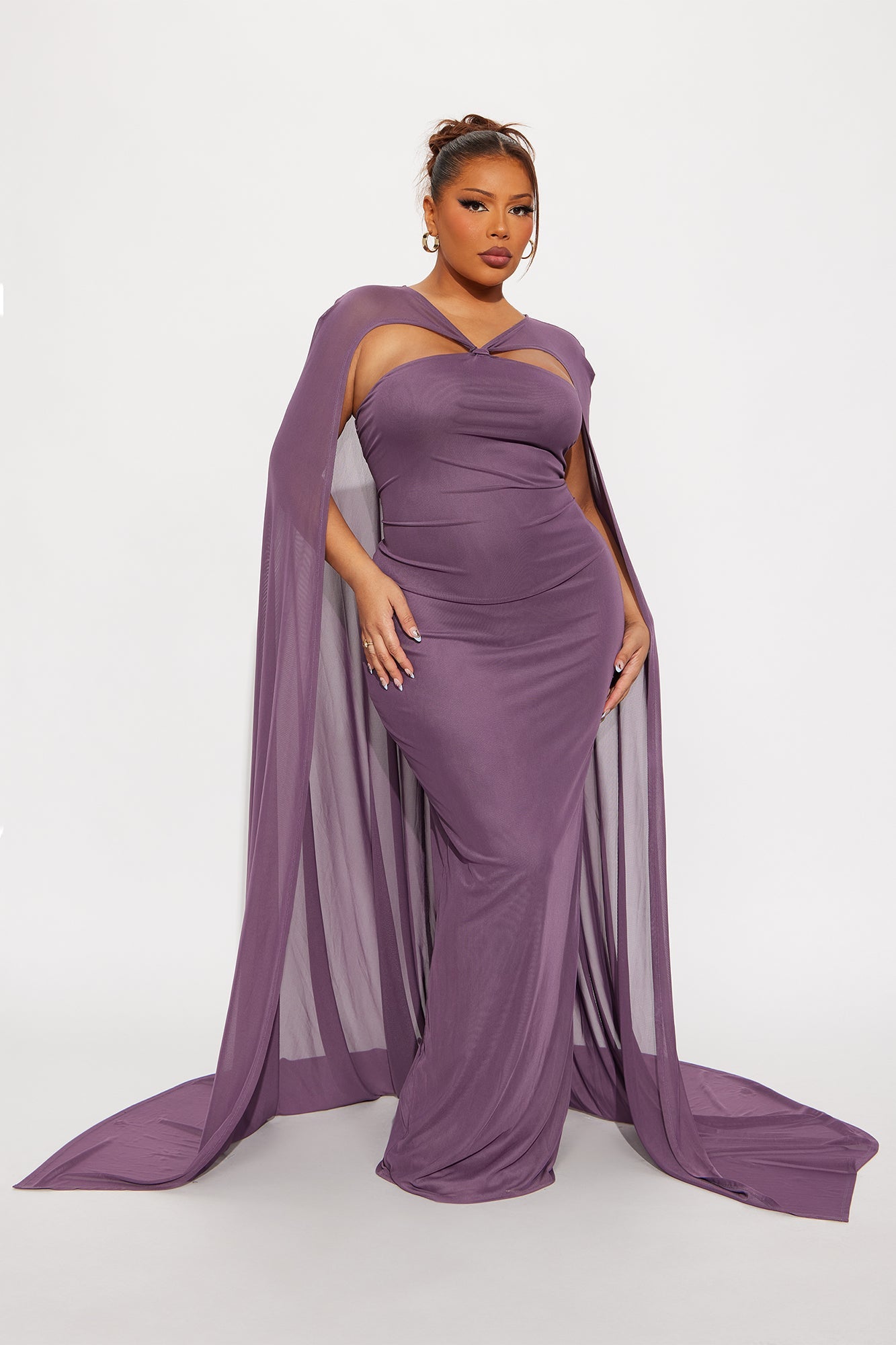 Sweet Trouble Mesh Gown - Purple
