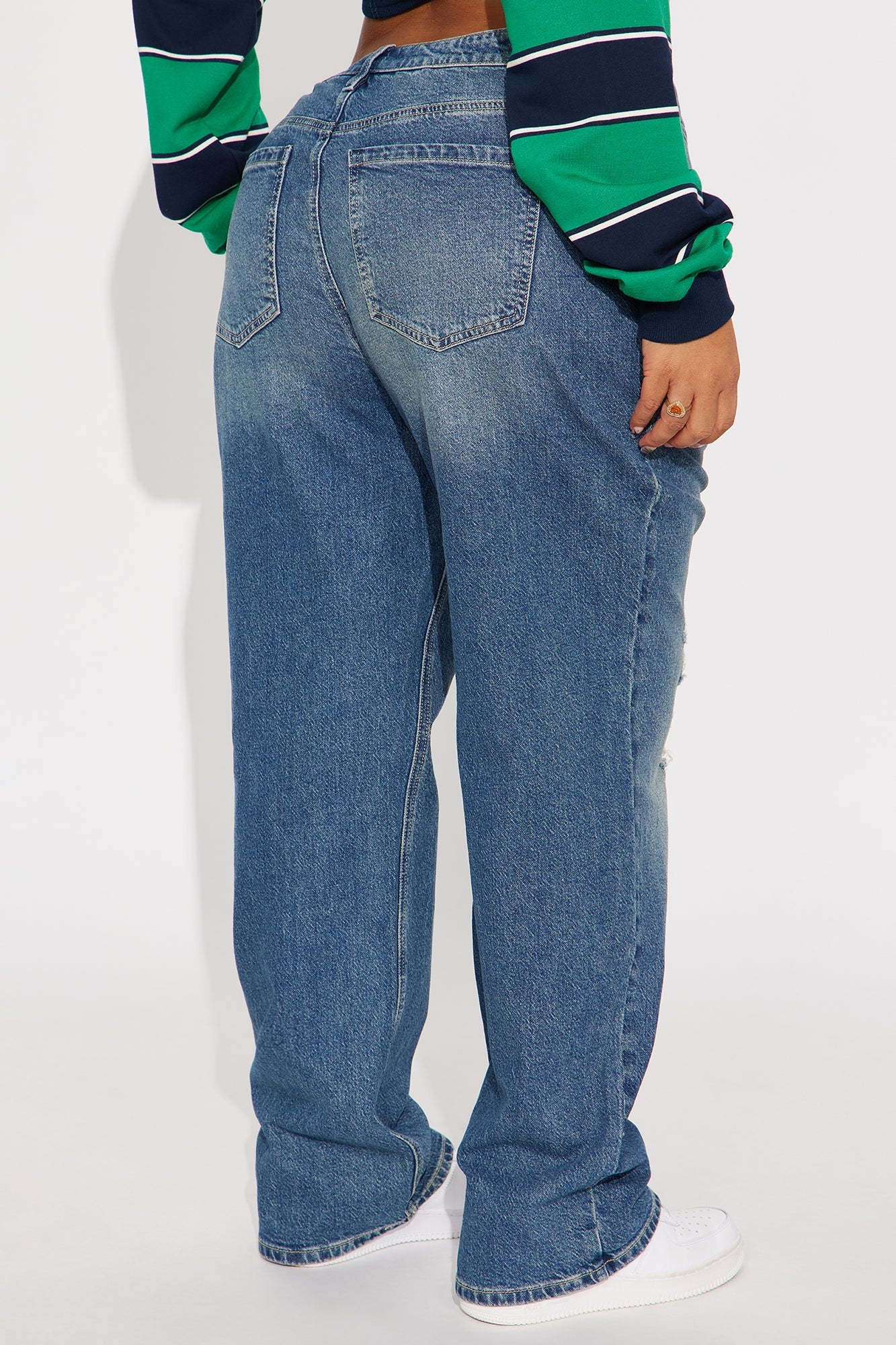 Lana Low Rise Straight Leg Jeans - Dark Wash
