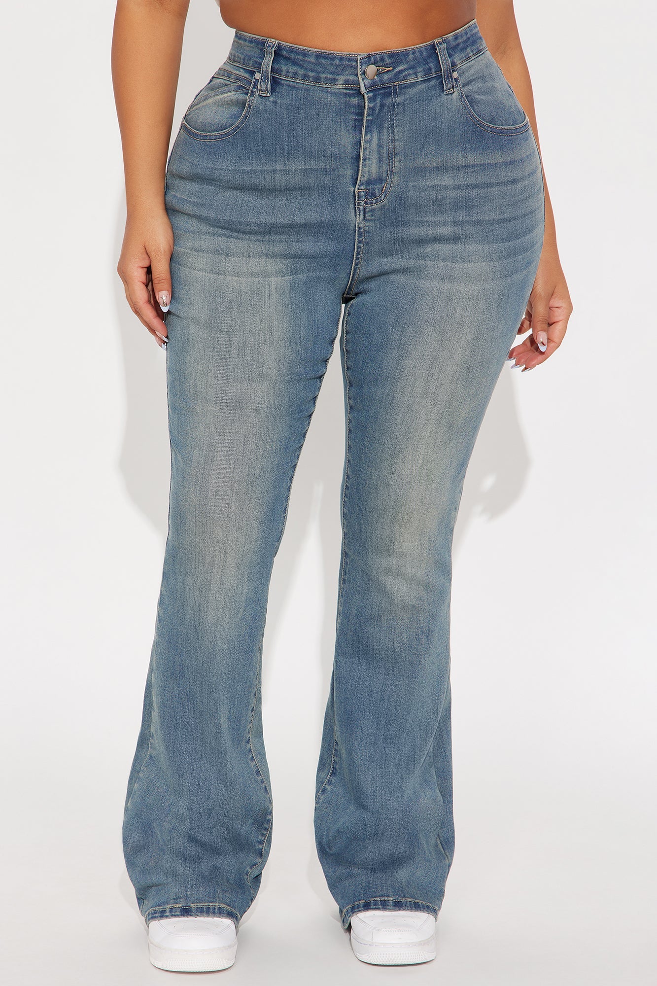 Classic Compression Sculpt Flare Jeans - Vintage Wash
