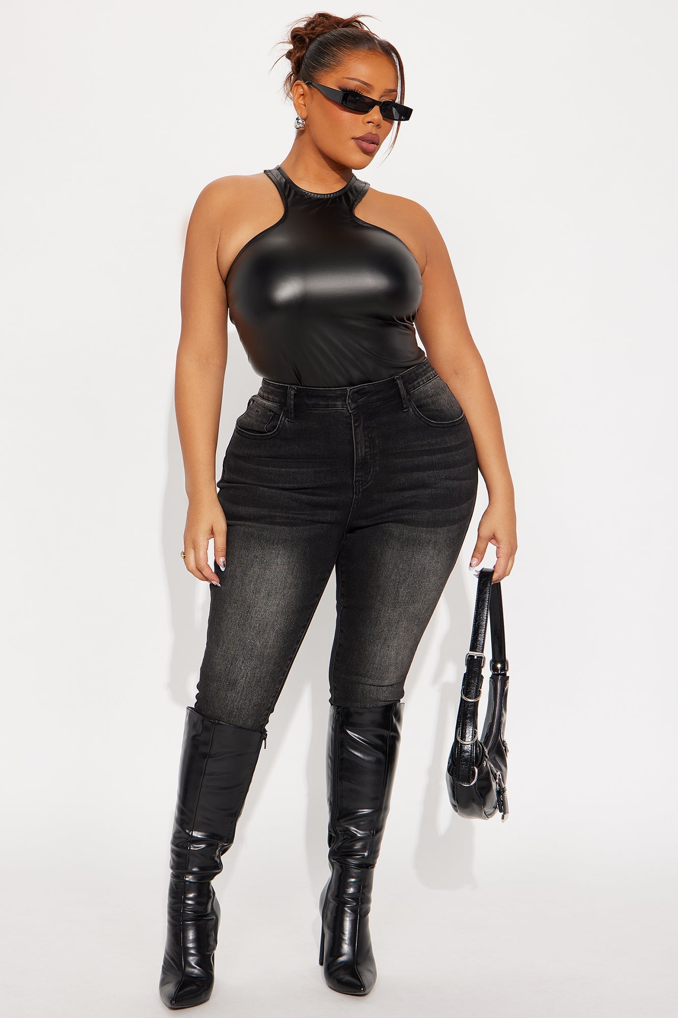 In Forme Ankle Skinny Jeans - Black Wash