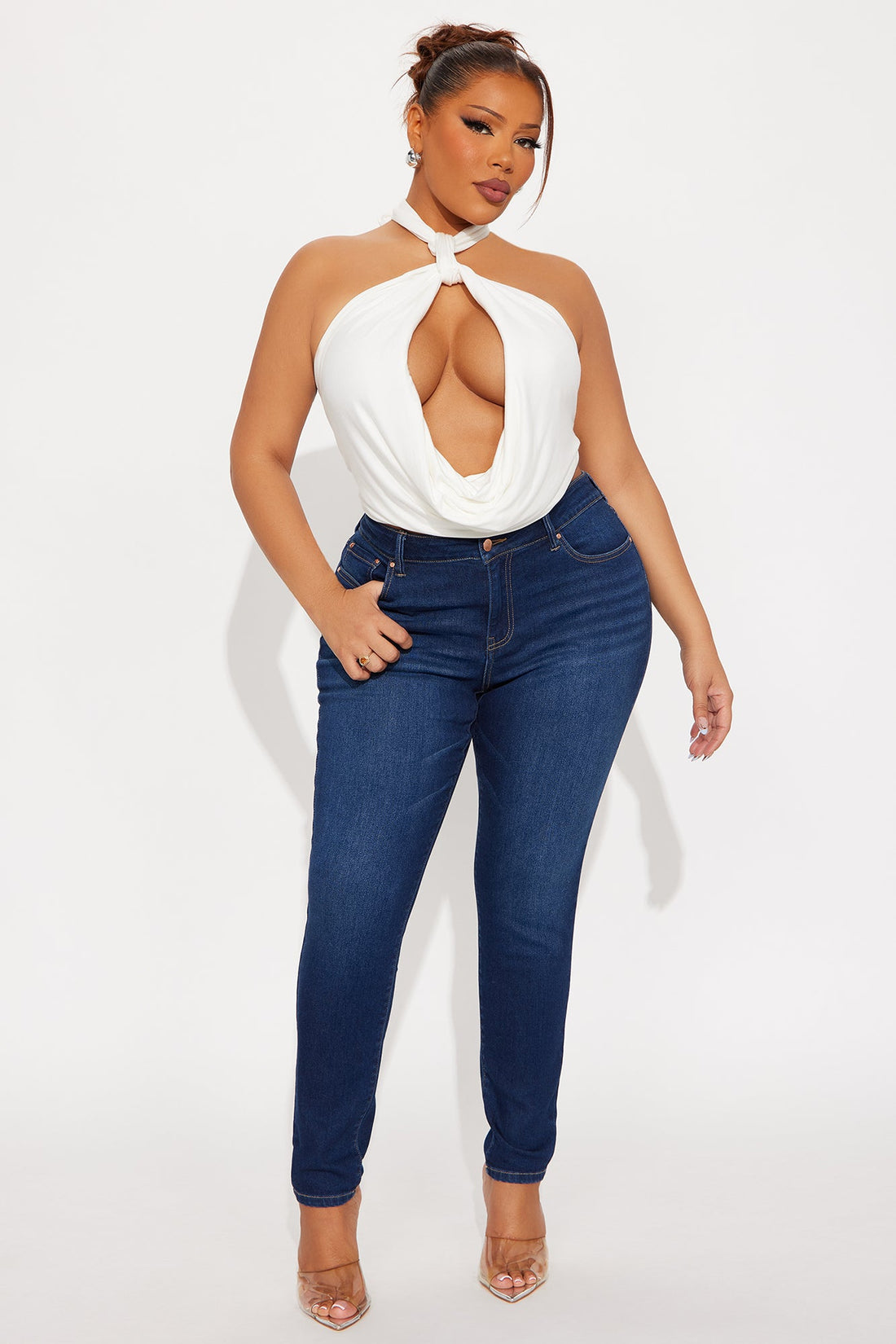 Move With You Low Rise Skinny Jeans - Dark Wash