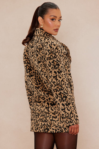 Tracee Wool Jacket - Leopard