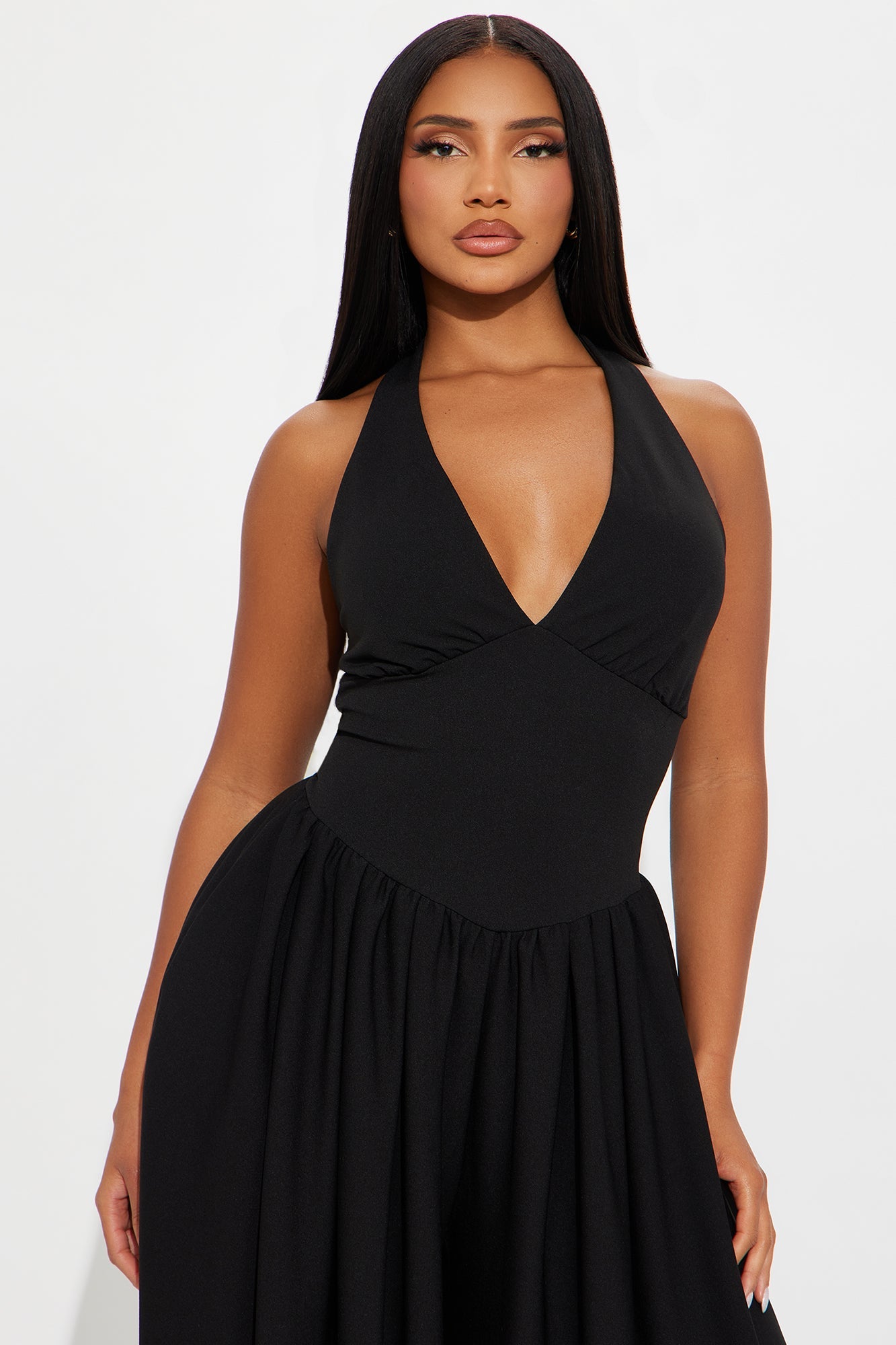 Lighter Than Air Crepe Wide Leg Jumpsuit - Black