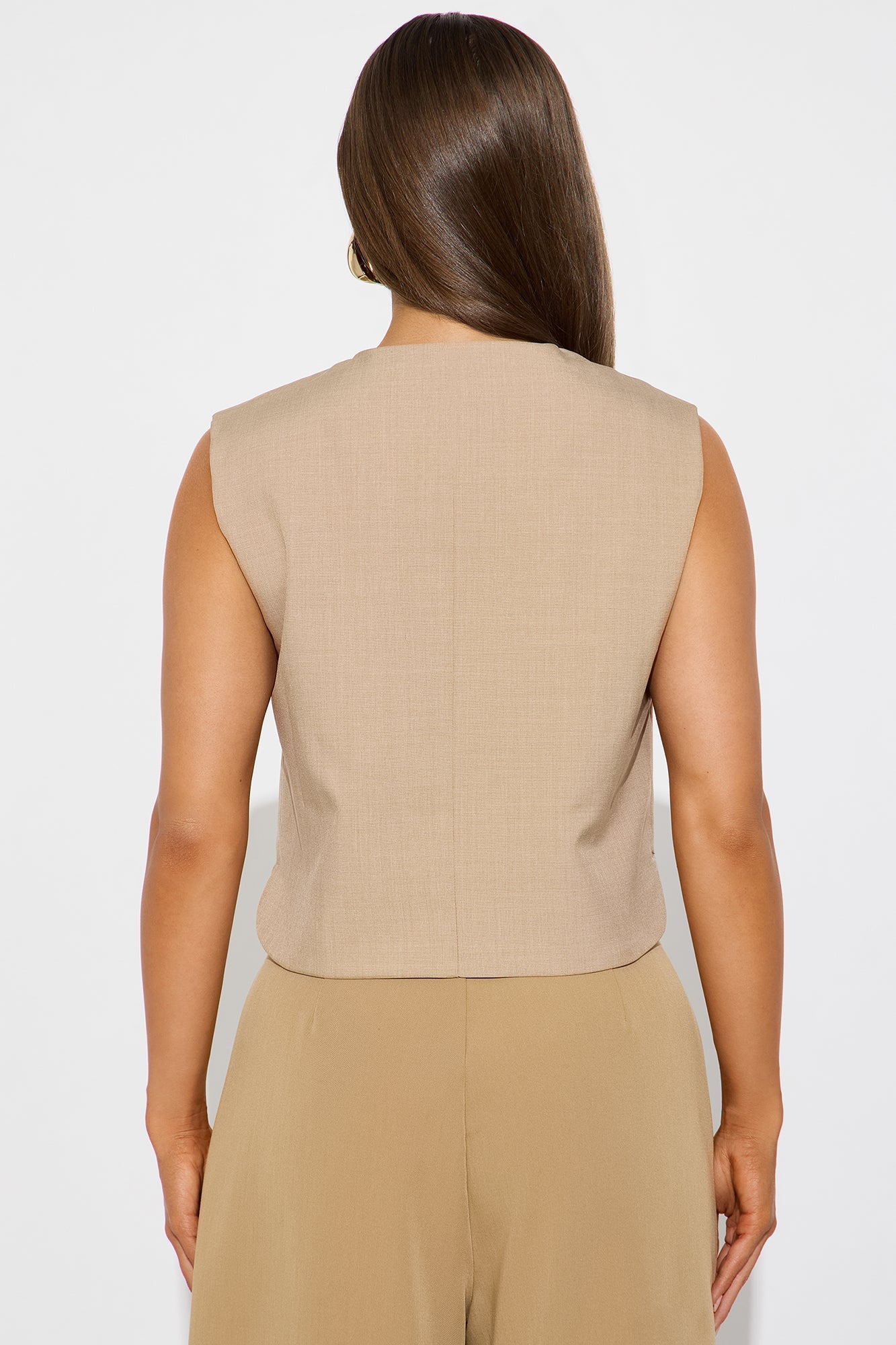 The Sharon Vest - Taupe