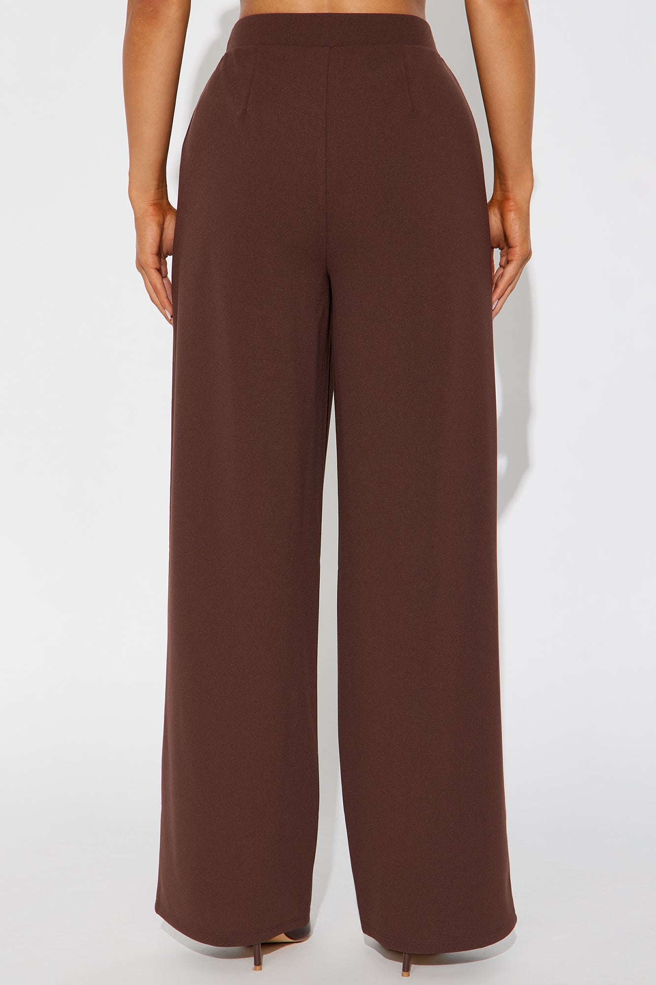 Innocent Promise Crepe Knit Wide Leg Pant 31 - Brown