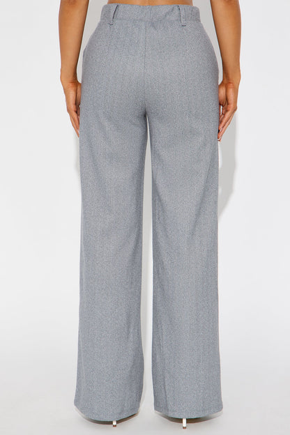 Marlena High Rise Wide Leg Pant 33 - Grey