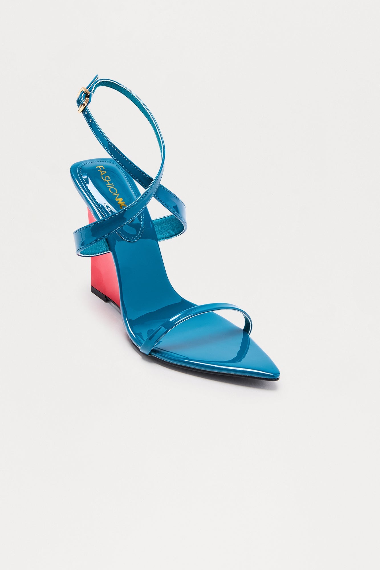 Kellan Ankle Strap Wedges - Blue