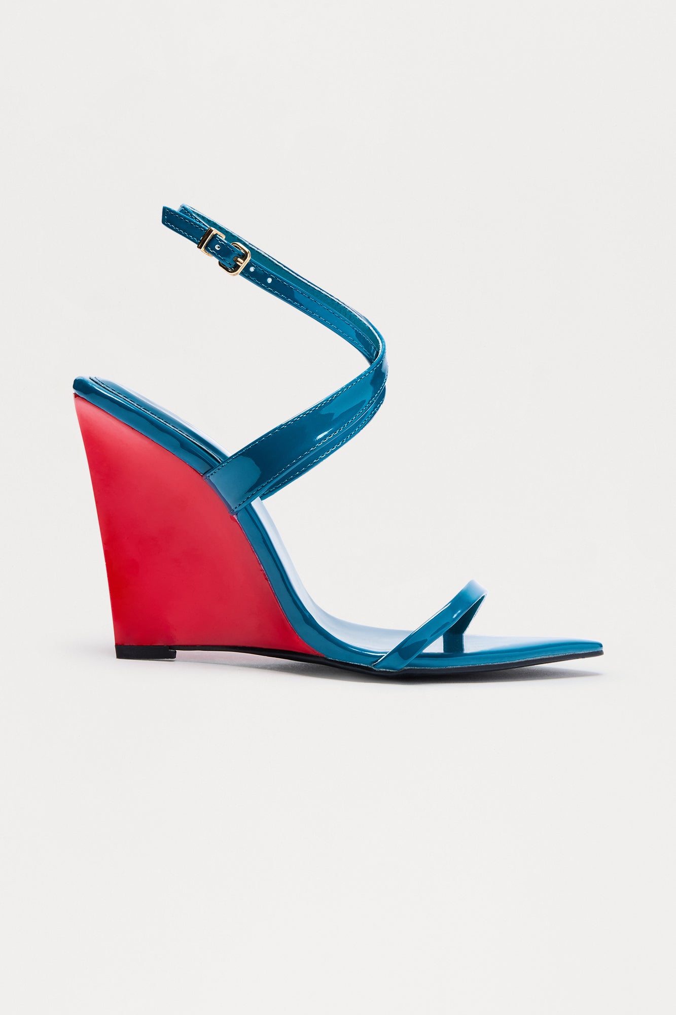 Kellan Ankle Strap Wedges - Blue