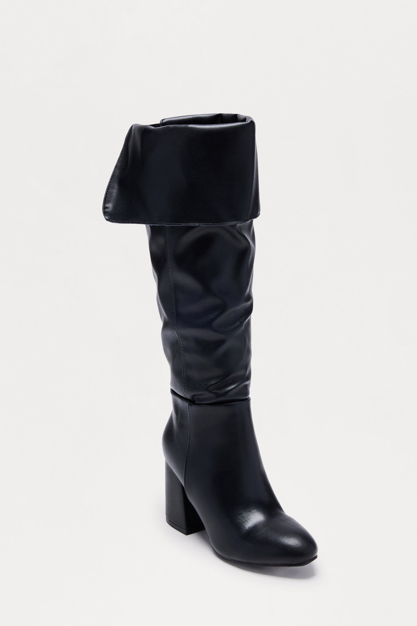 Brendan Faux Leather Boots - Black