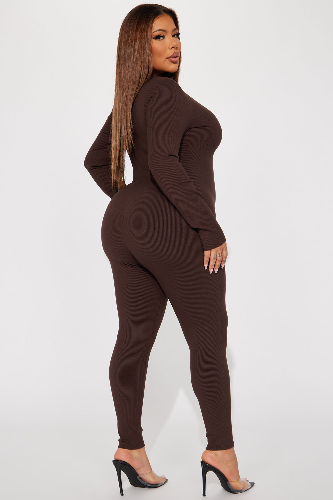 Sabrina Snatched Jumpsuit - Chocolate