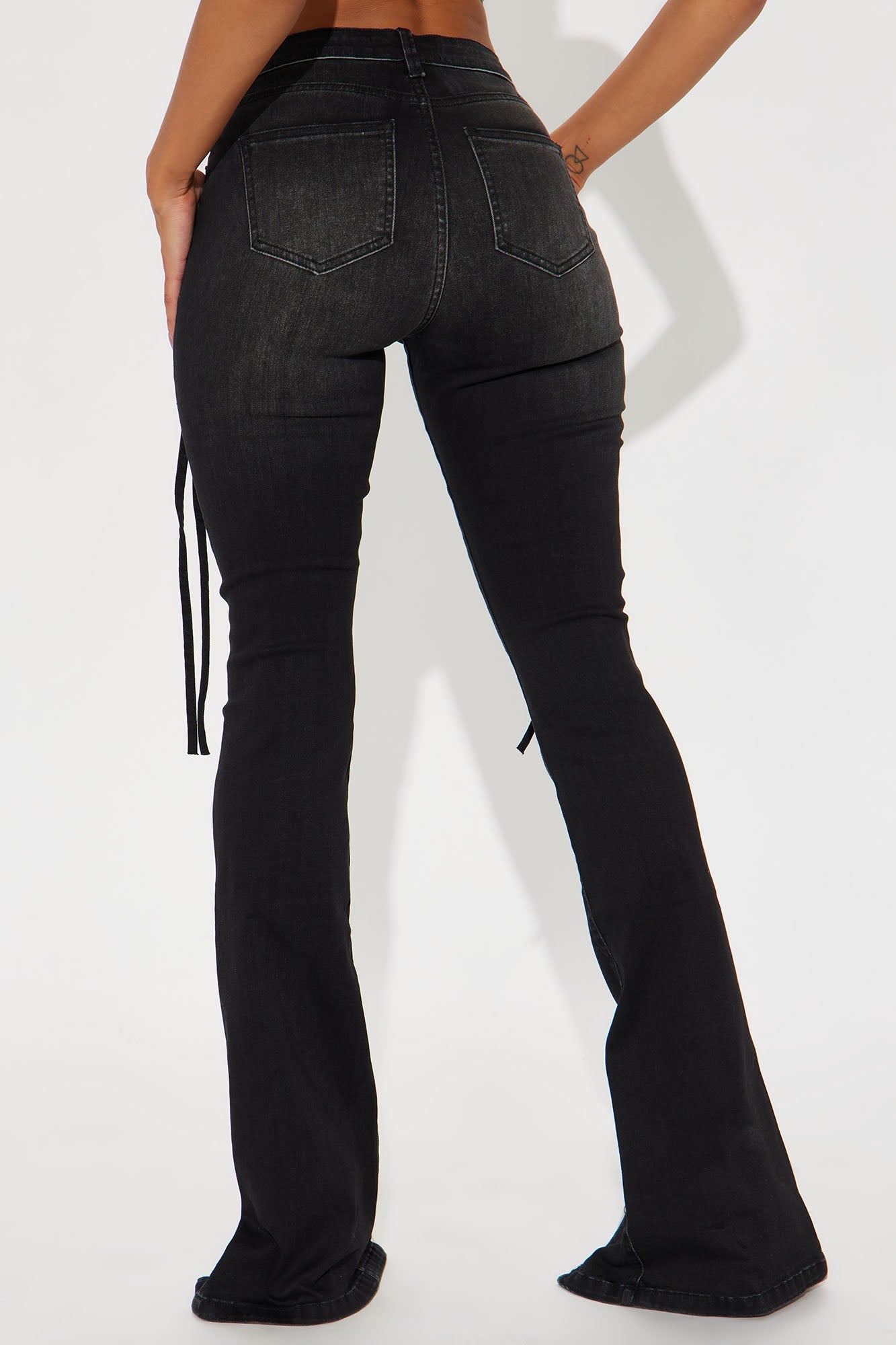 Tall Not So Basic Stretch Zipper Bootcut Jeans - Black