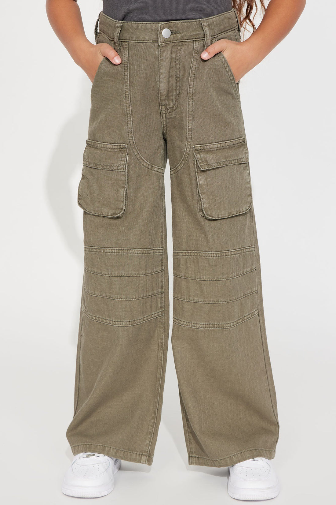 Mini Shelly Wide Leg Pant - Olive
