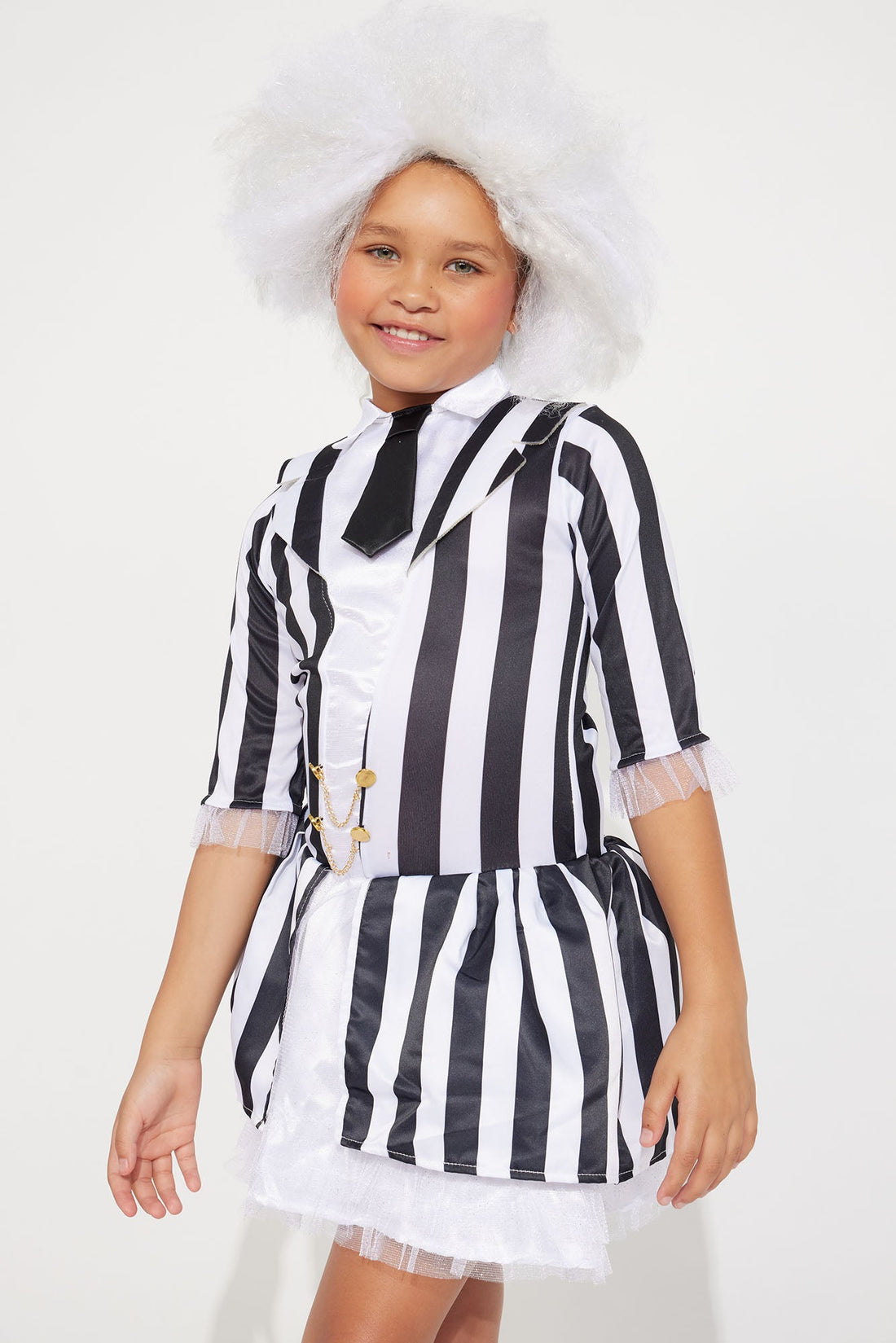 Mini Beetle Juice Costume - Black/White