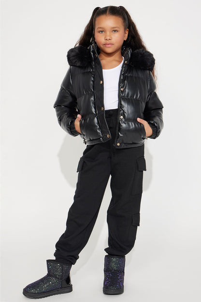 Mini Miss Grab And Go Puffer Jacket - Black