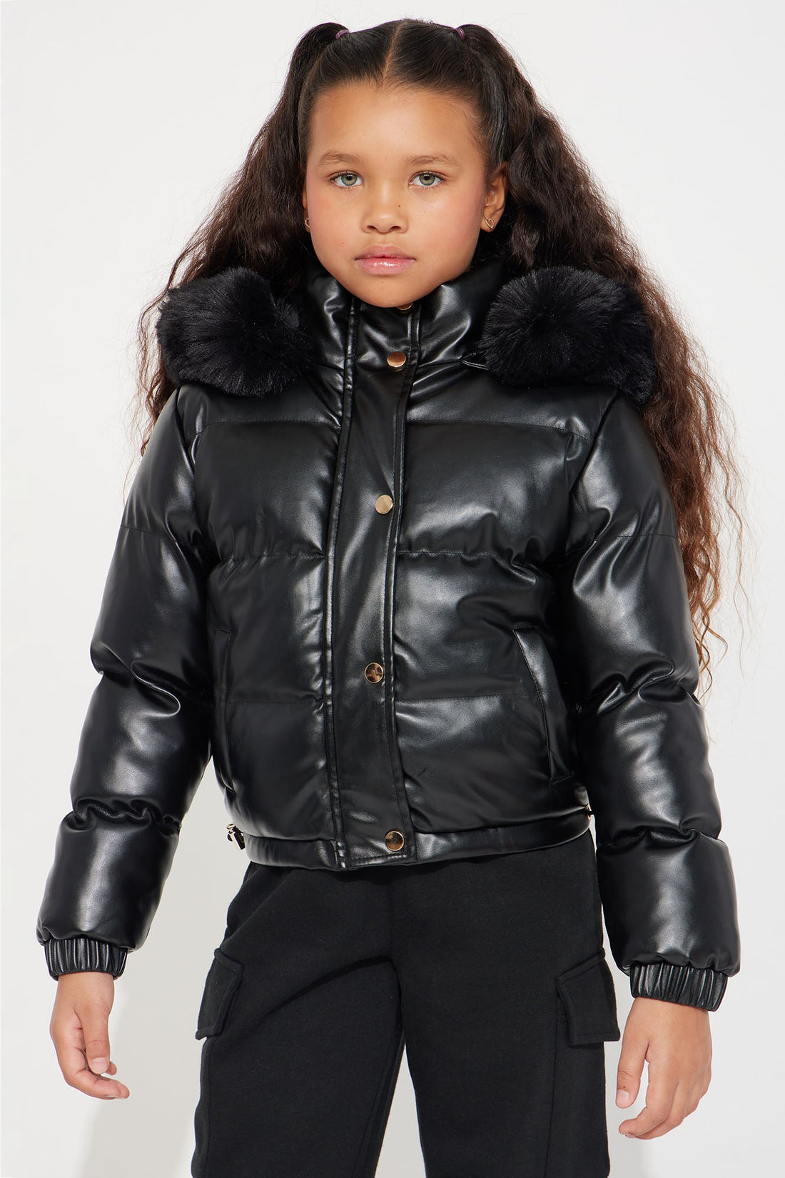 Mini Miss Grab And Go Puffer Jacket - Black