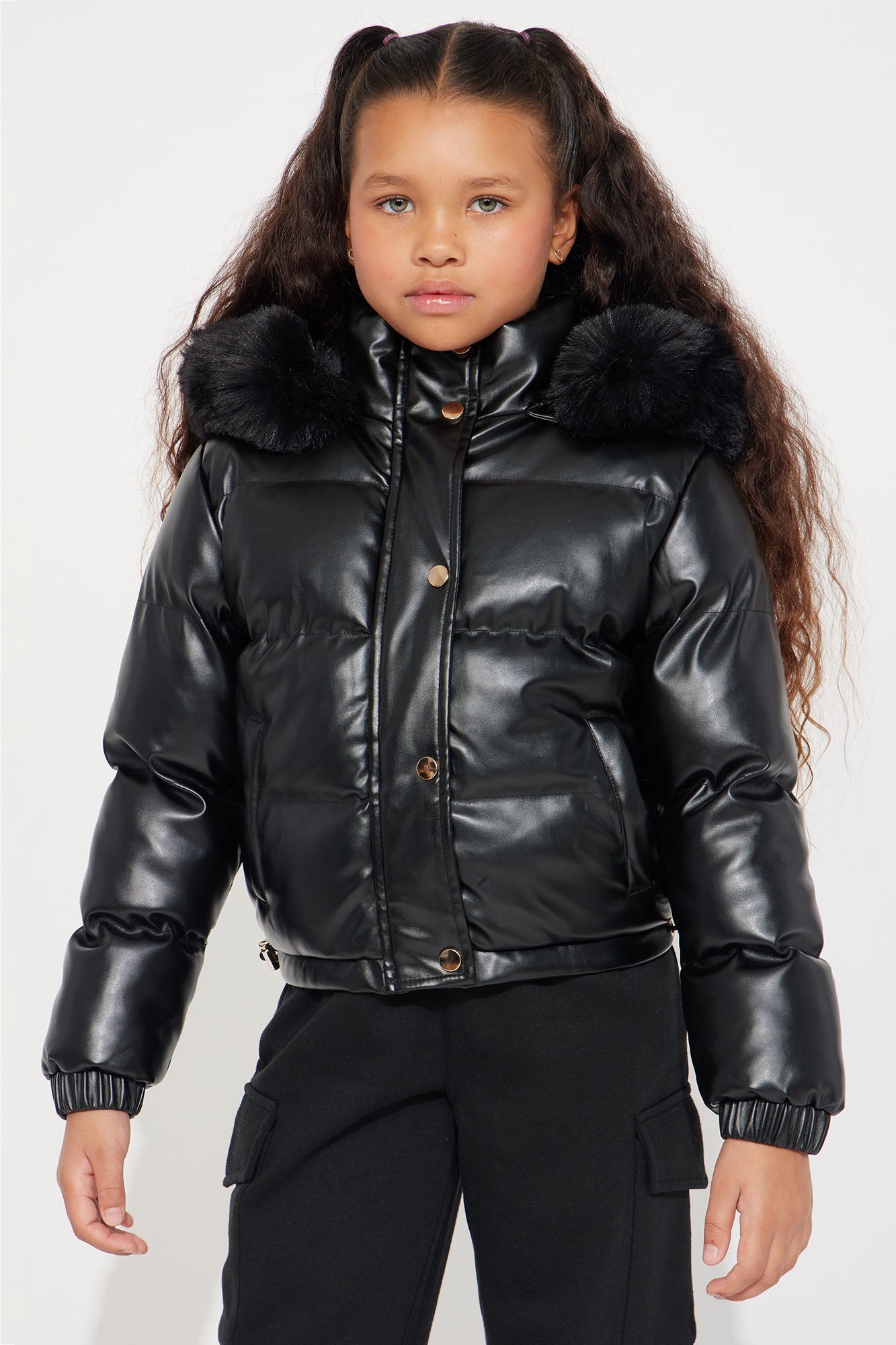 Mini Miss Grab And Go Puffer Jacket - Black