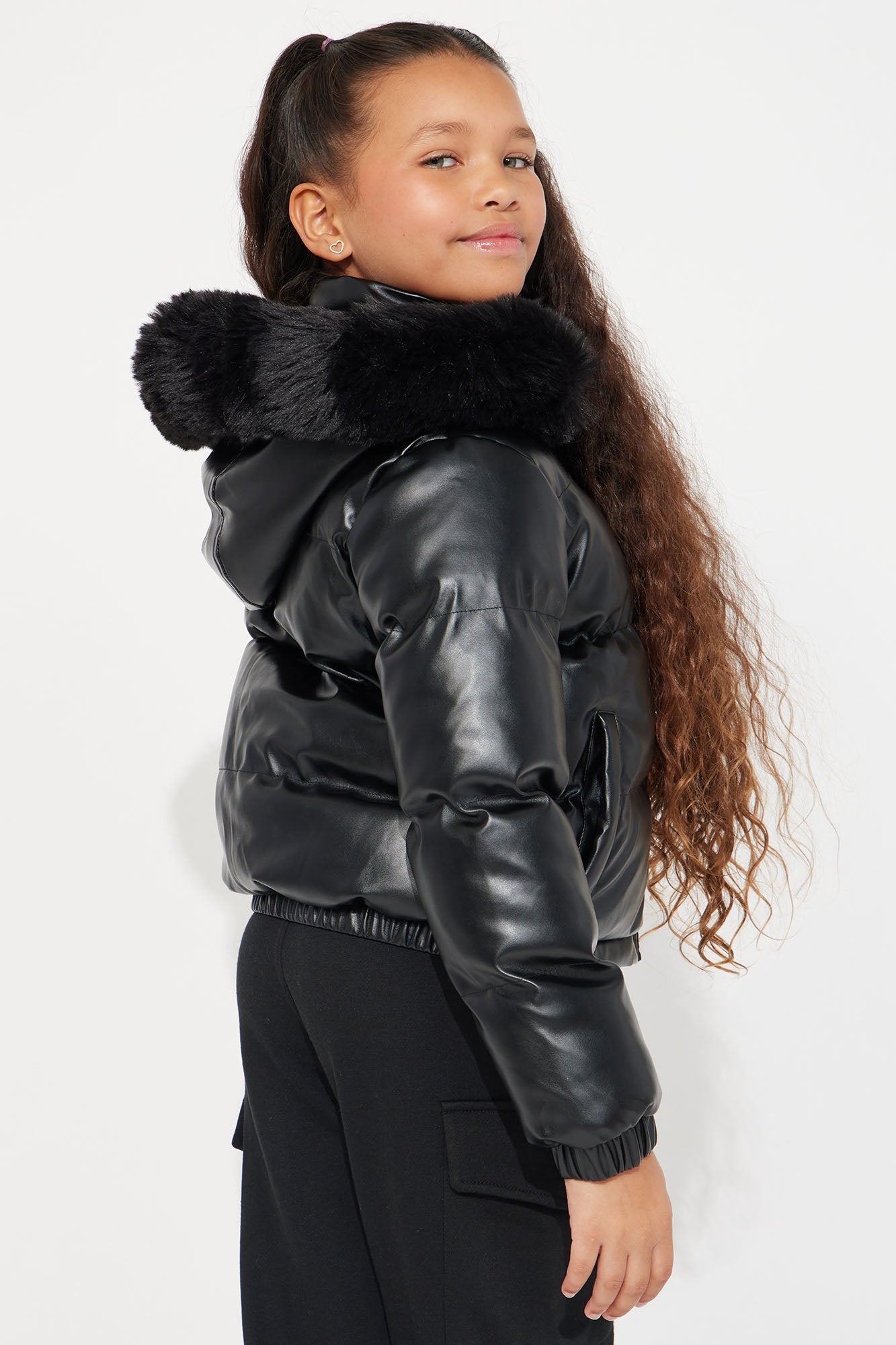 Mini Miss Grab And Go Puffer Jacket - Black