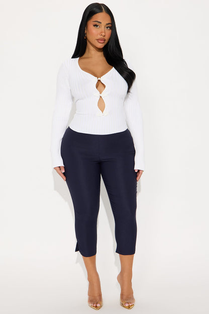 Dare To Dream Applique Sweater Top - White