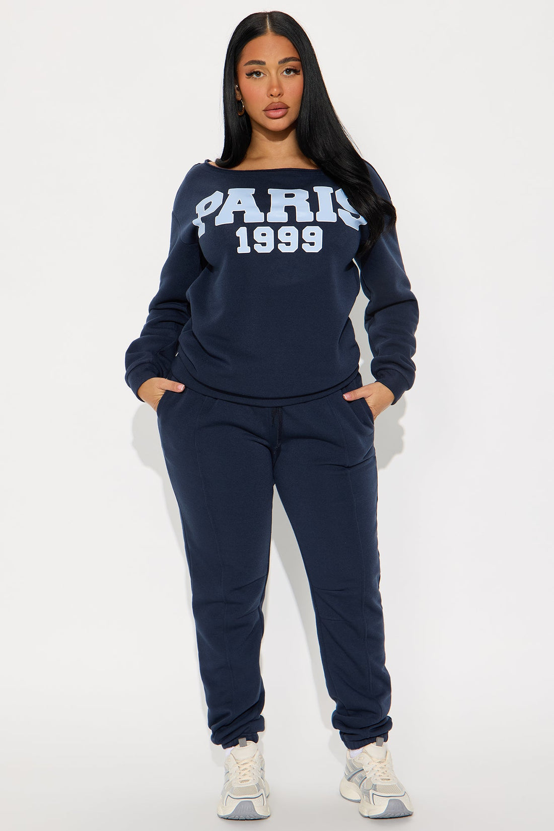 Paris 1999 Fleece Jogger Set - Navy