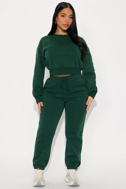 Candice Lounge Crew Neck - Hunter