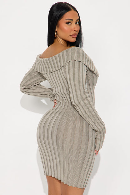 Urban Muse Sweater Midi Dress - Heather Grey