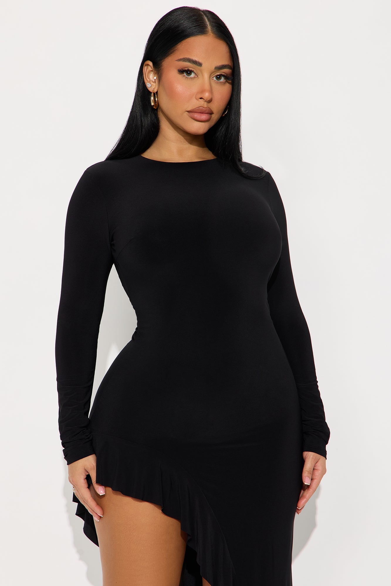 Lose Yourself Backless Maxi Dress - Black