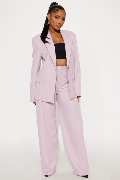 Close The Deal Wide Leg Trouser Pant 33″ - Pink