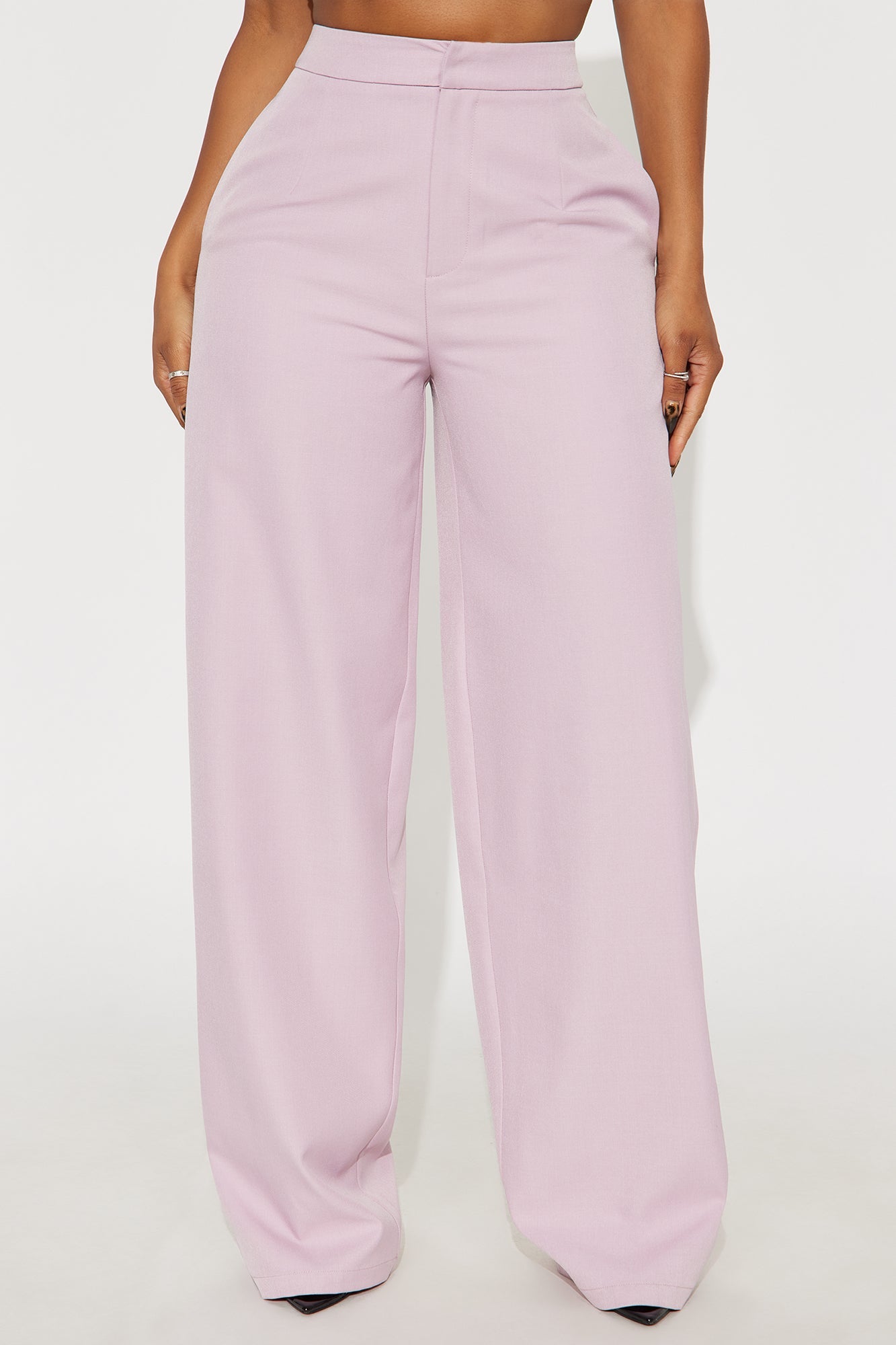 Close The Deal Wide Leg Trouser Pant 33″ - Pink