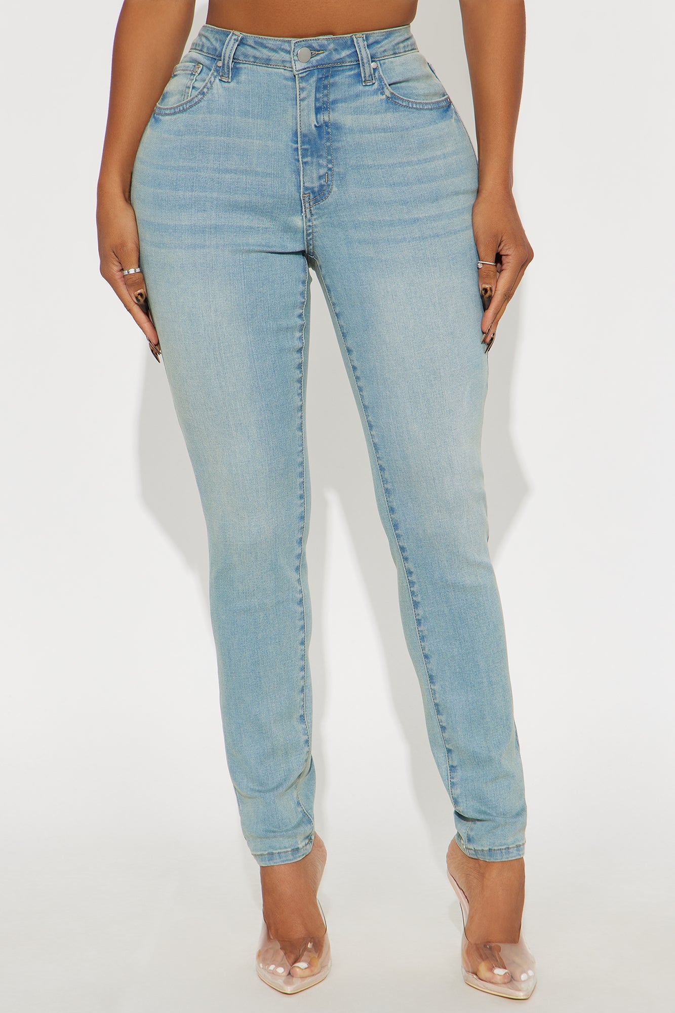 Polished Performance Skinny Jeans - Light Wash