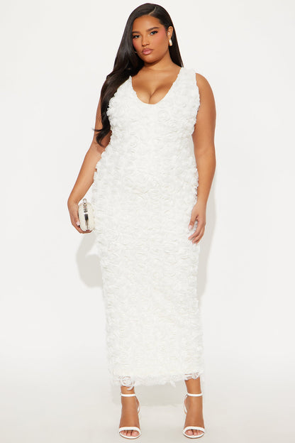Susan Floral Maxi Gown - Cream