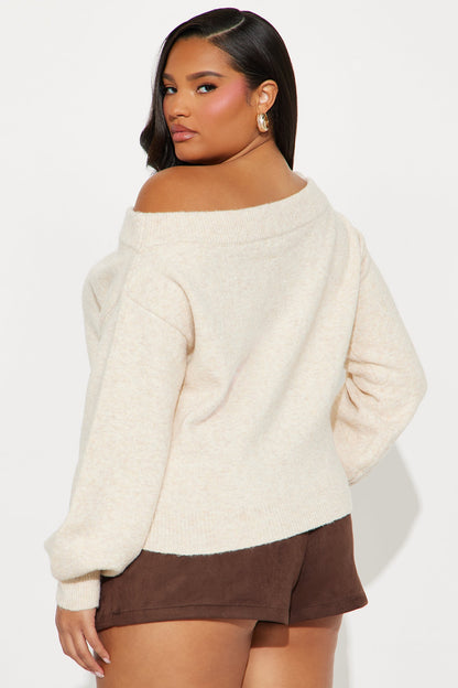 Dany Off Shoulder Sweater - Cream