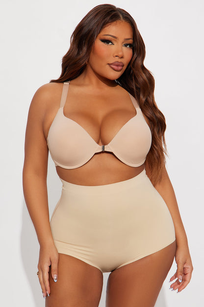 Waist Your Time Medium Compression Shaping Brief - Nude