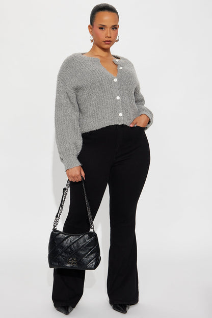 Vibe With Me Cardigan - Grey