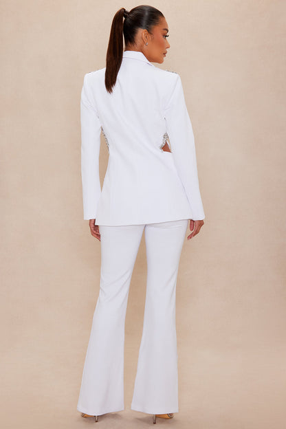 Claire Embellished Suit Set - White