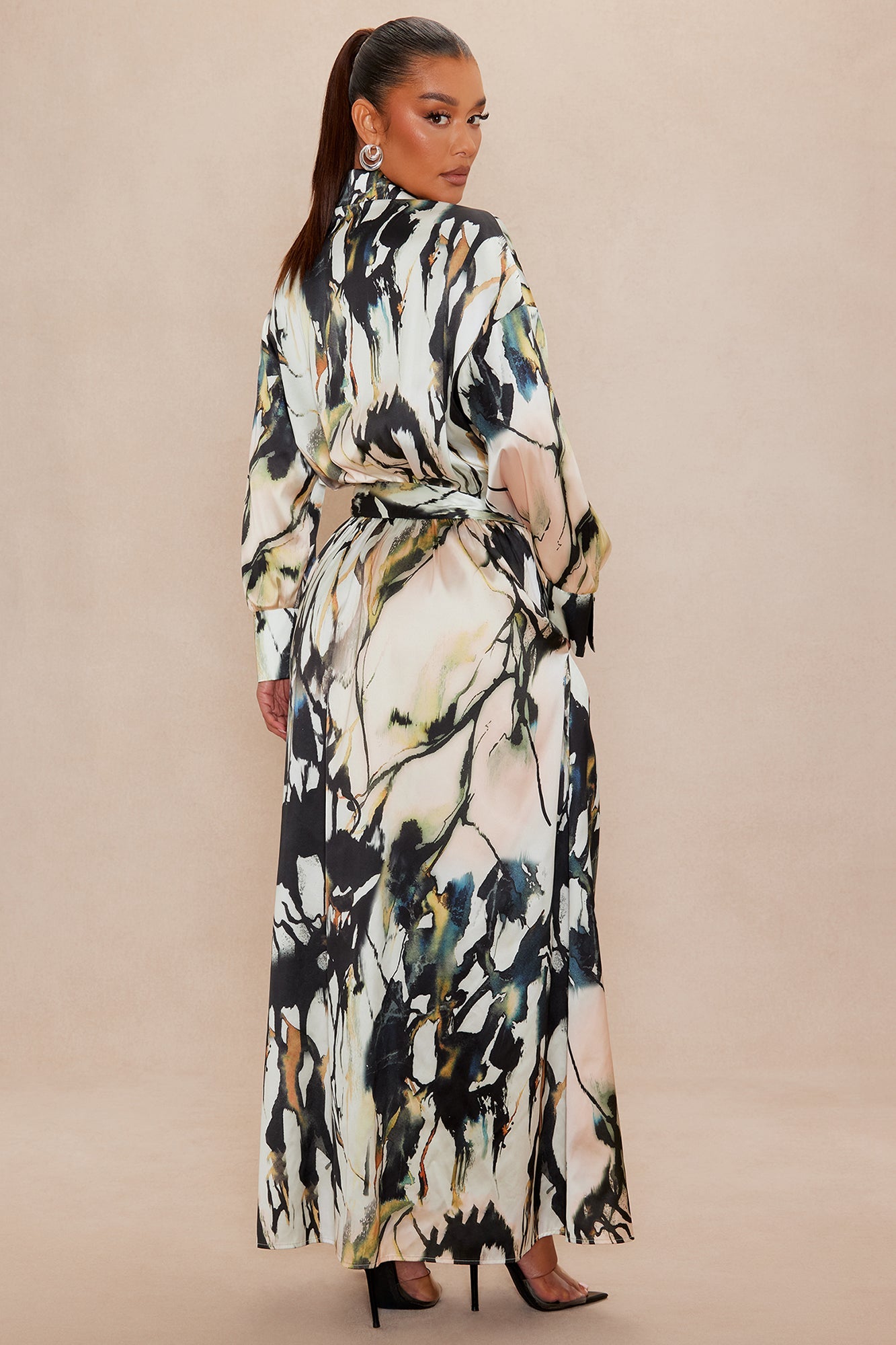 Margot Satin Maxi Dress - Multi Color