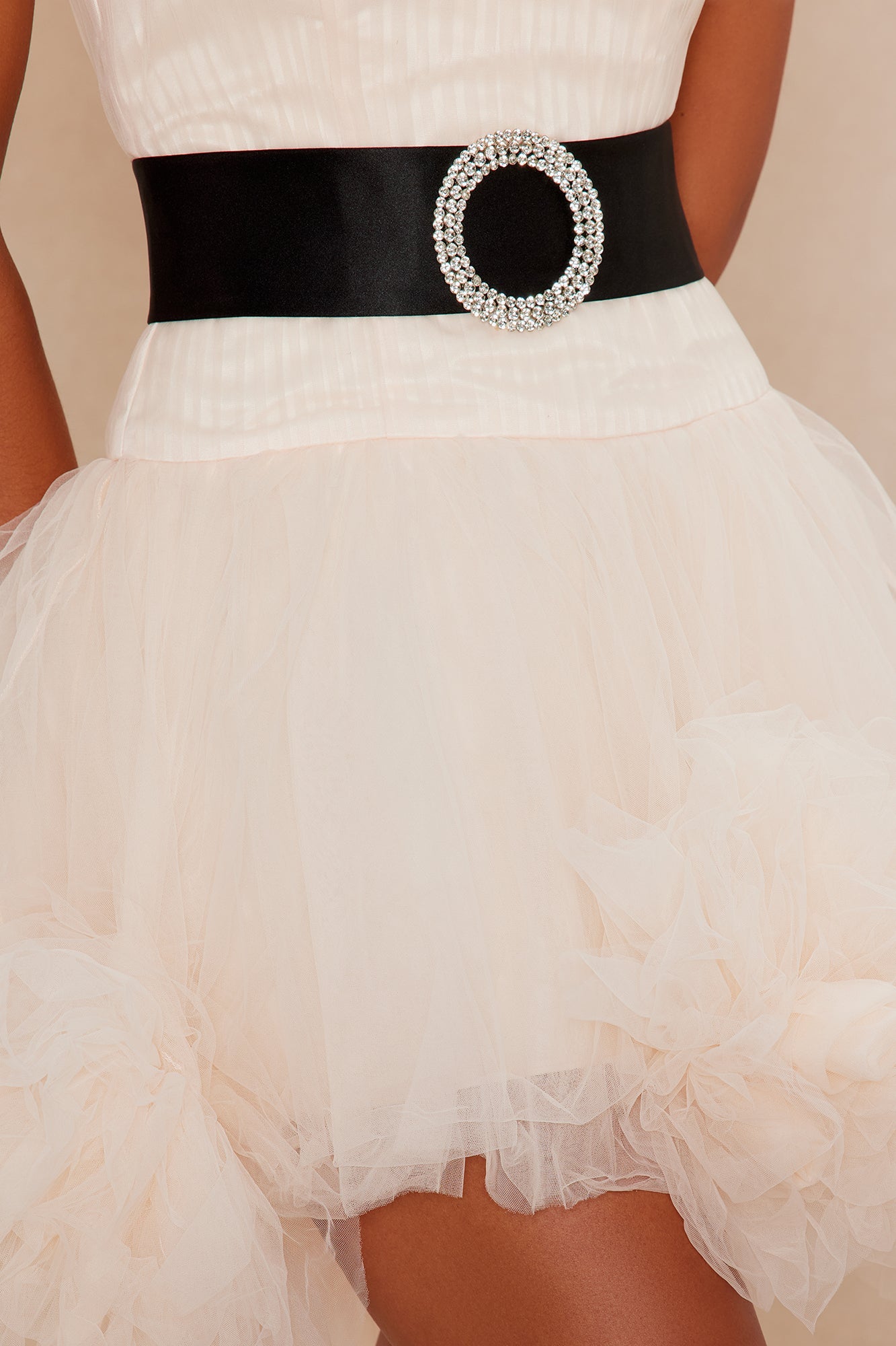 Zalea Tulle Mini Dress - Blush