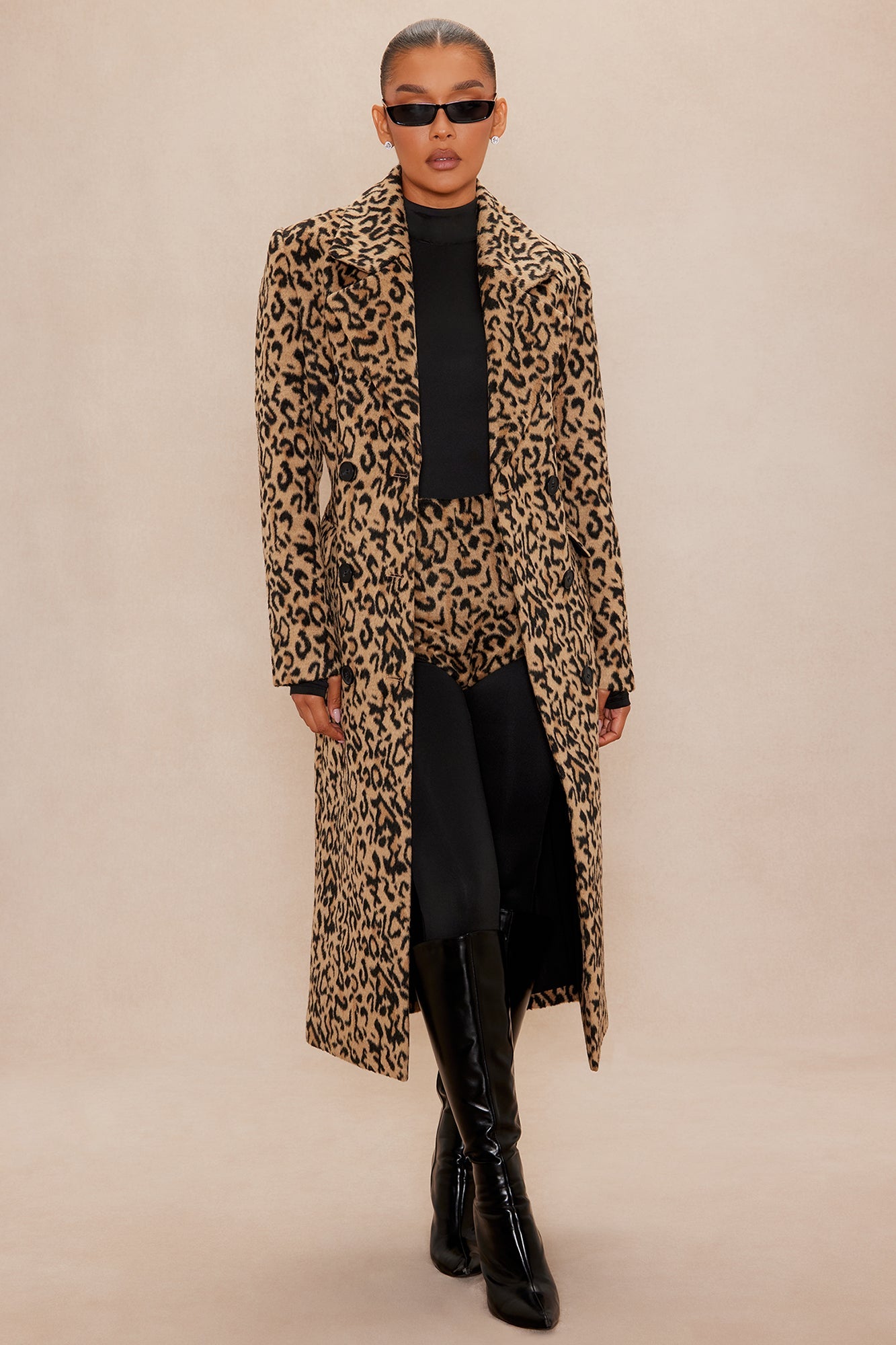 Tracee Wool Coat - Leopard