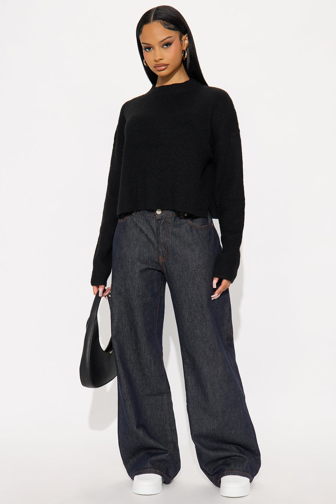 Toasty Mock Neck Sweater - Black