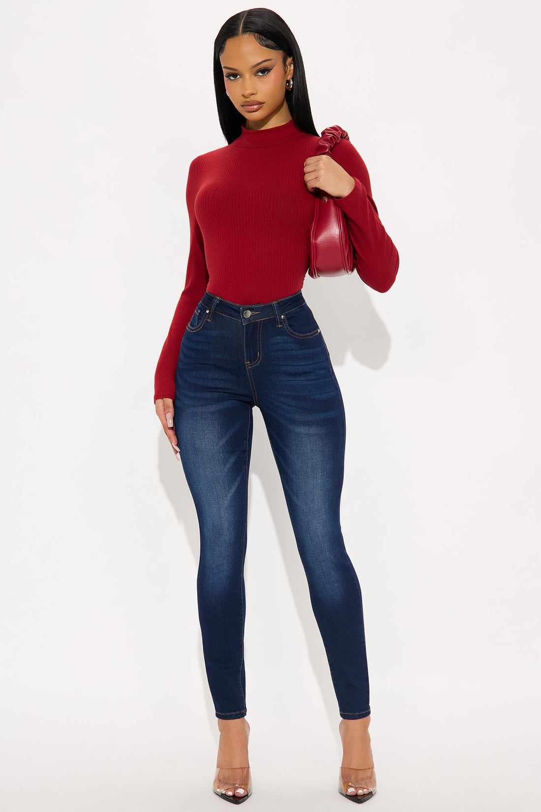 Soft Touch Skinny Jeans - Dark Wash