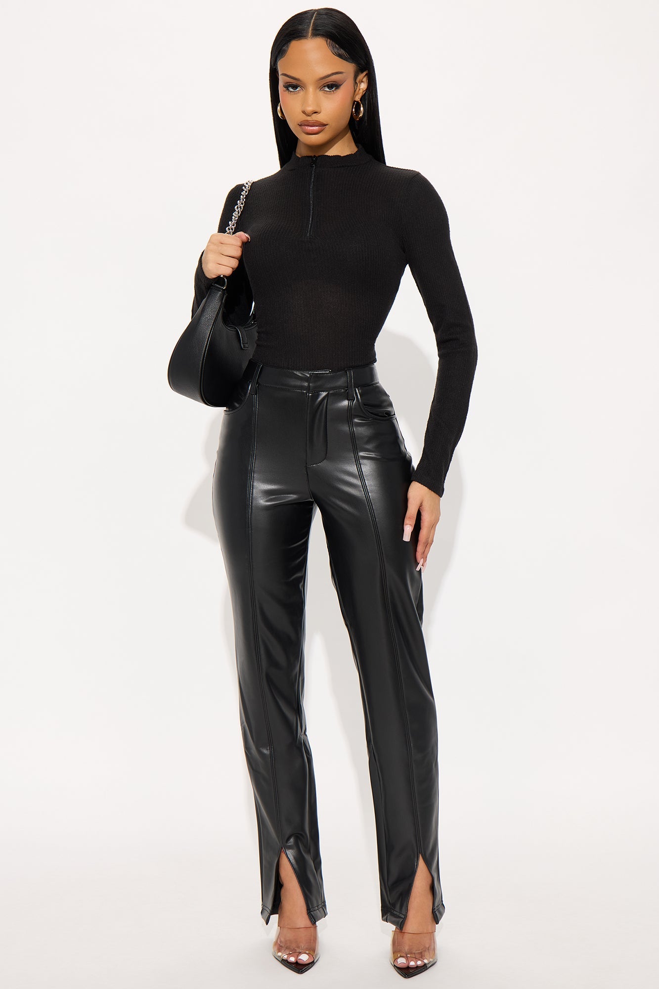 Mackenzie Faux Leather Pant - Black