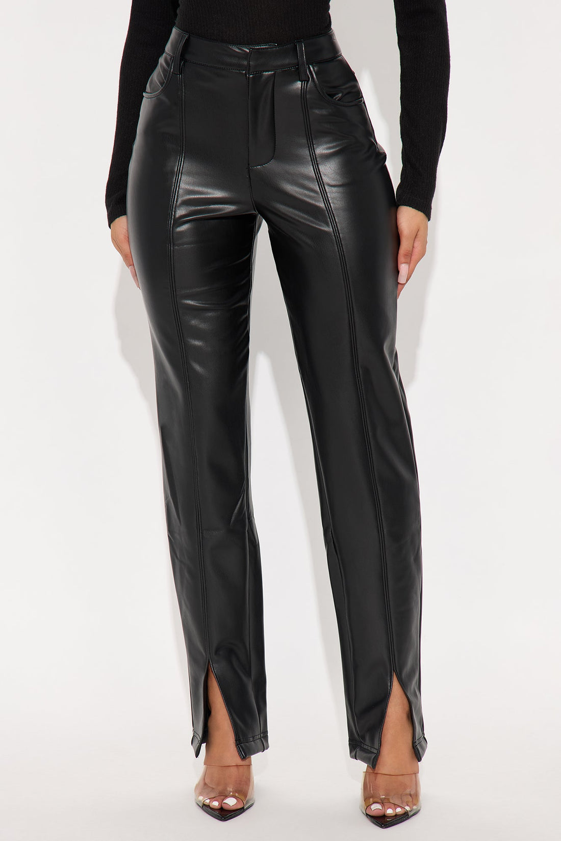 Mackenzie Faux Leather Pant - Black