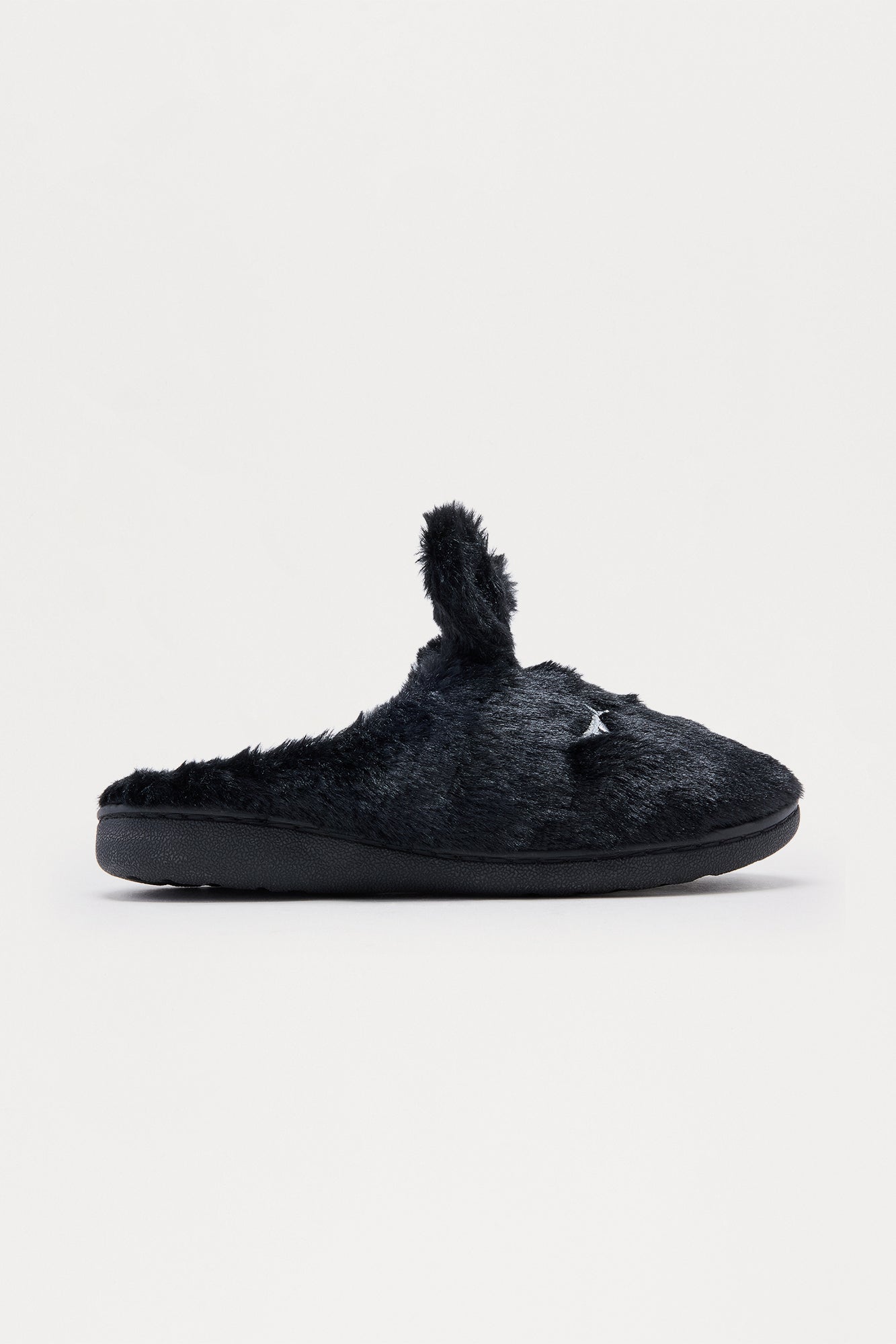Trix Faux Fur Slippers - Black