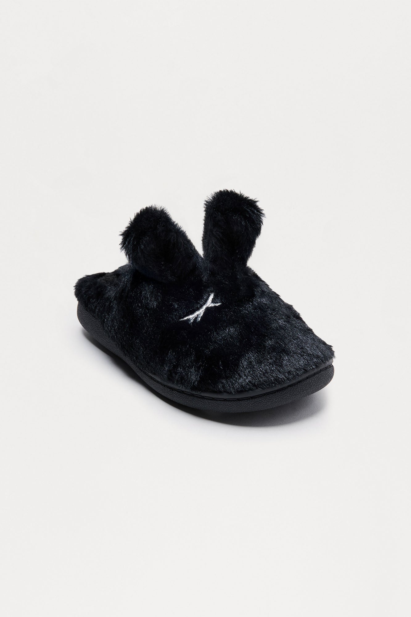 Trix Faux Fur Slippers - Black