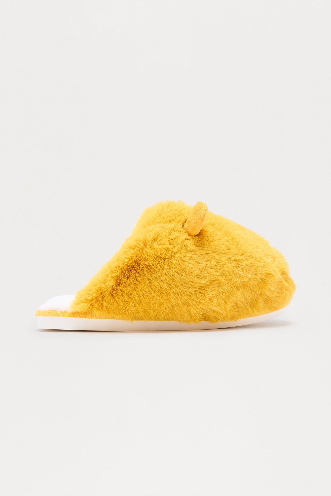 Fifi Faux Fur Slippers - Mustard