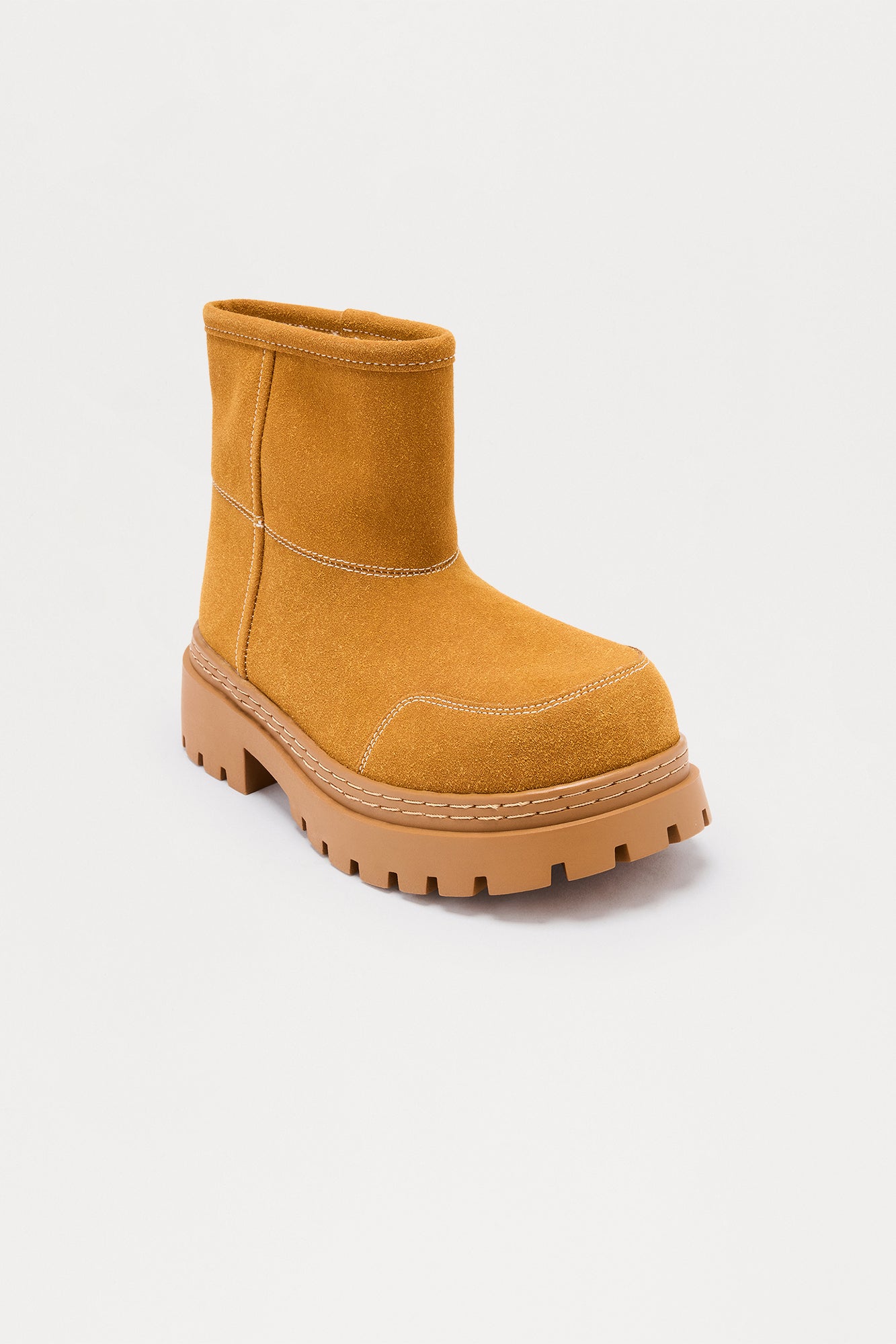 Illinois Faux Suede Booties - Camel