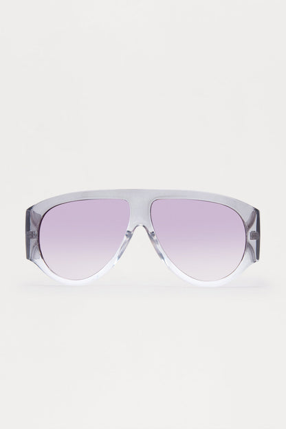 Statement Aviator Sunglasses - Grey