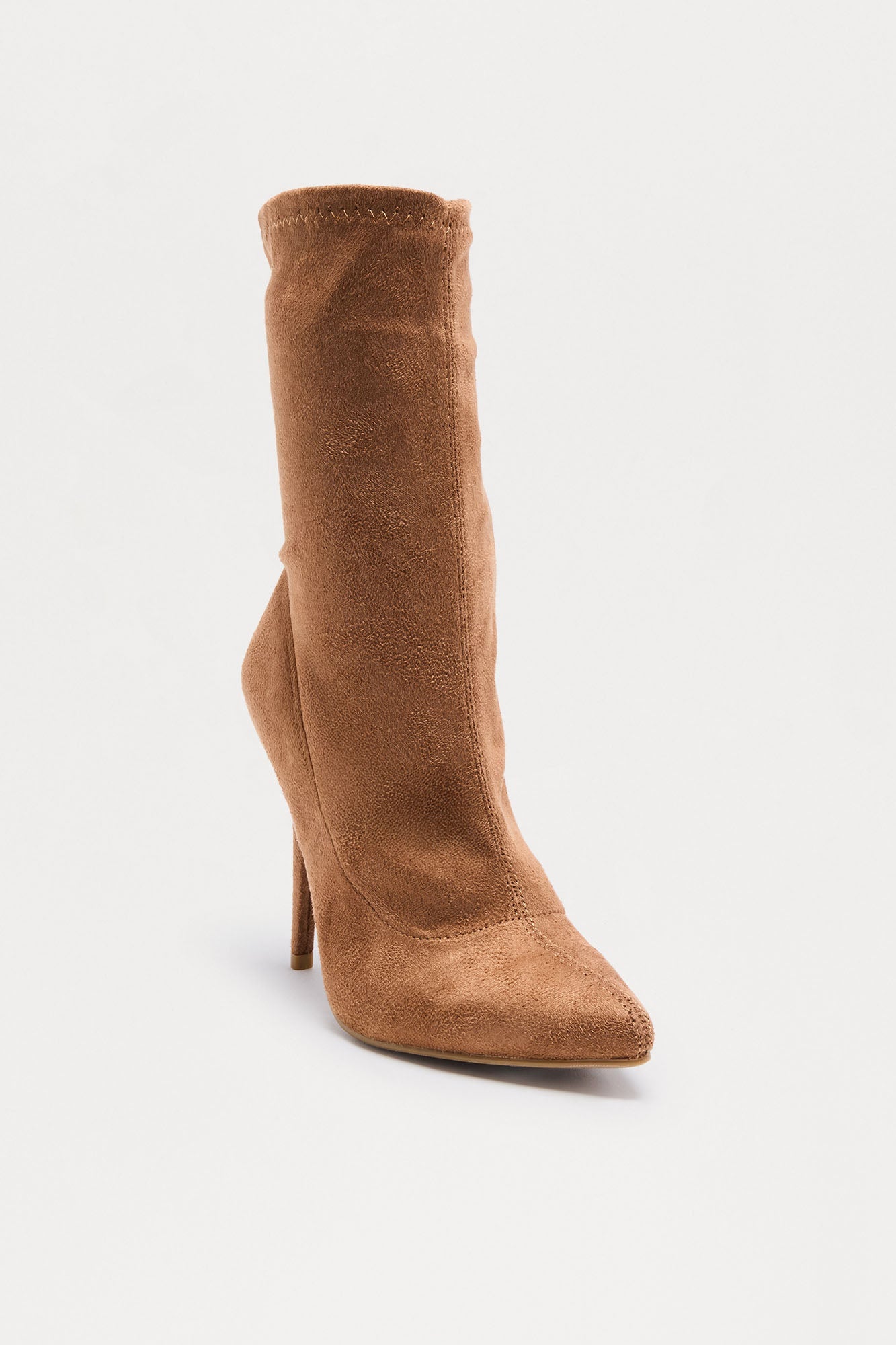 No Snakes Allowed Heel Bootie - LightBrown