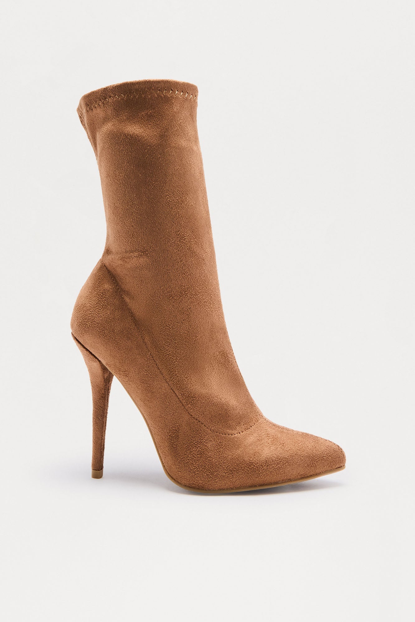 No Snakes Allowed Heel Bootie - LightBrown