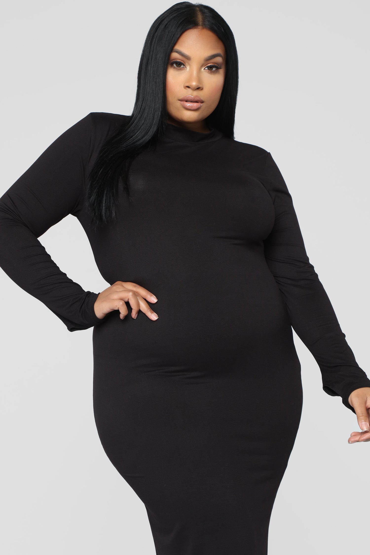 Full Coverage Maxi Dress - Black