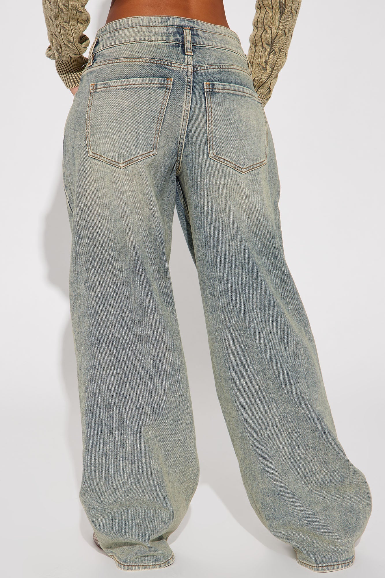 Artesia Tinted Baggy Non Stretch Jeans - Light Wash